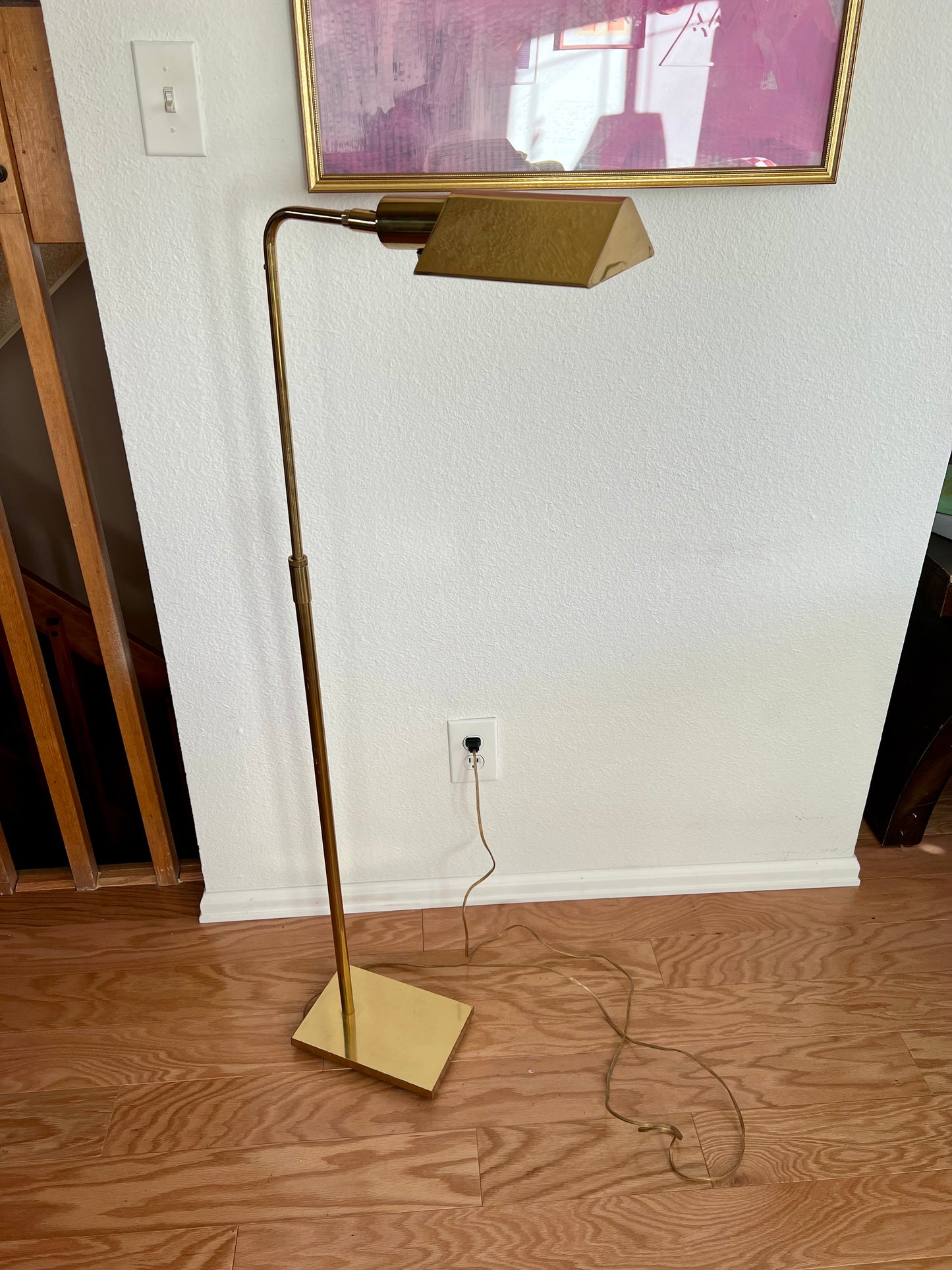 Koch & Lowy Mid-Century Modern Brass Pharmacy Floor Lamp