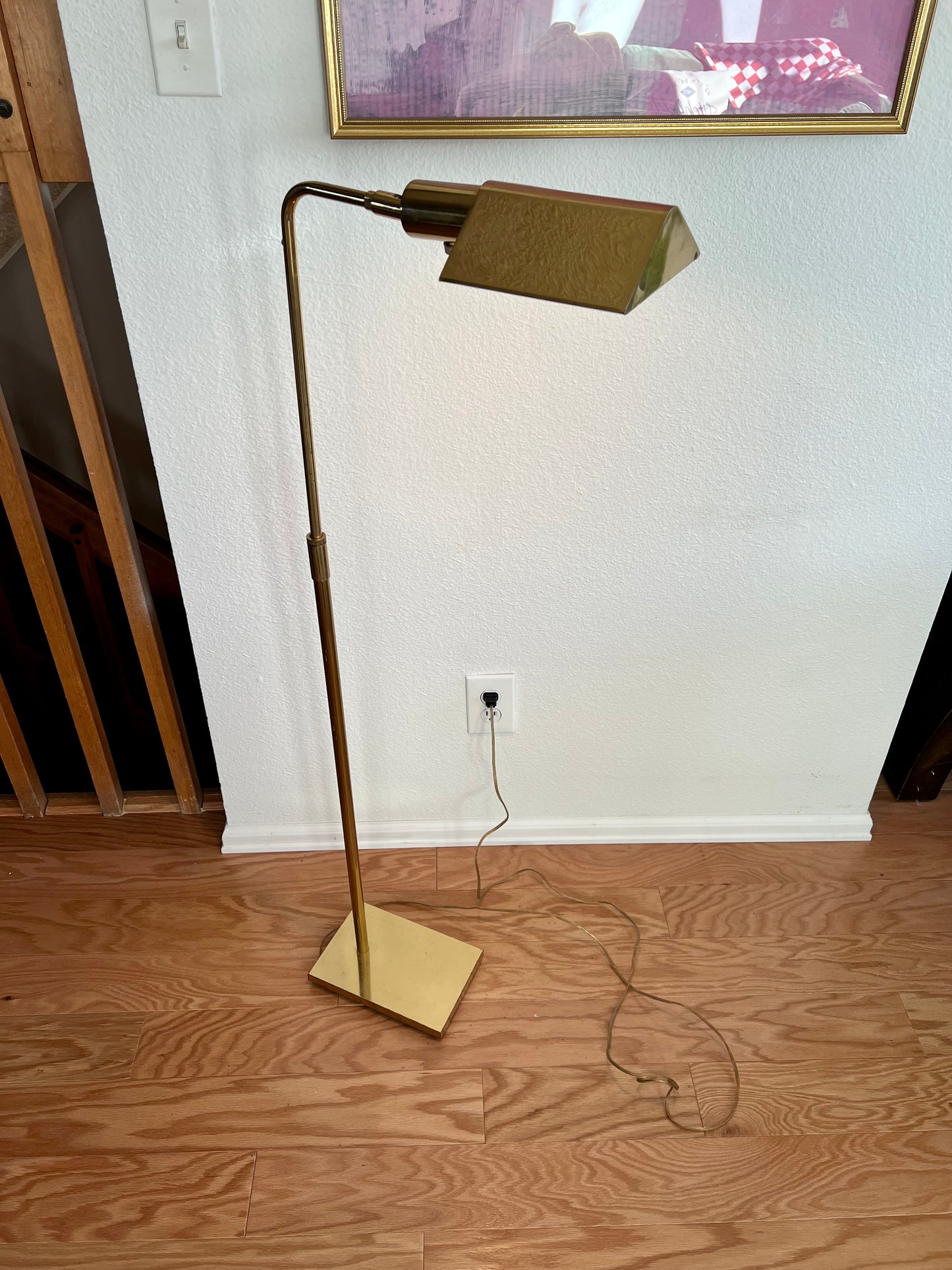 Koch & Lowy Mid-Century Modern Brass Pharmacy Floor Lamp