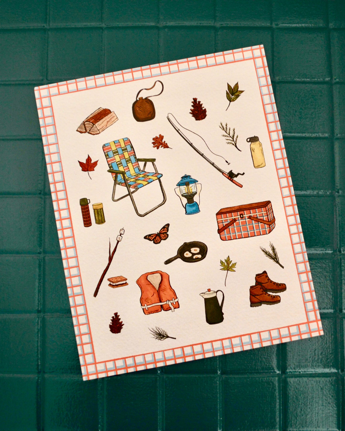 Retro Camping Print