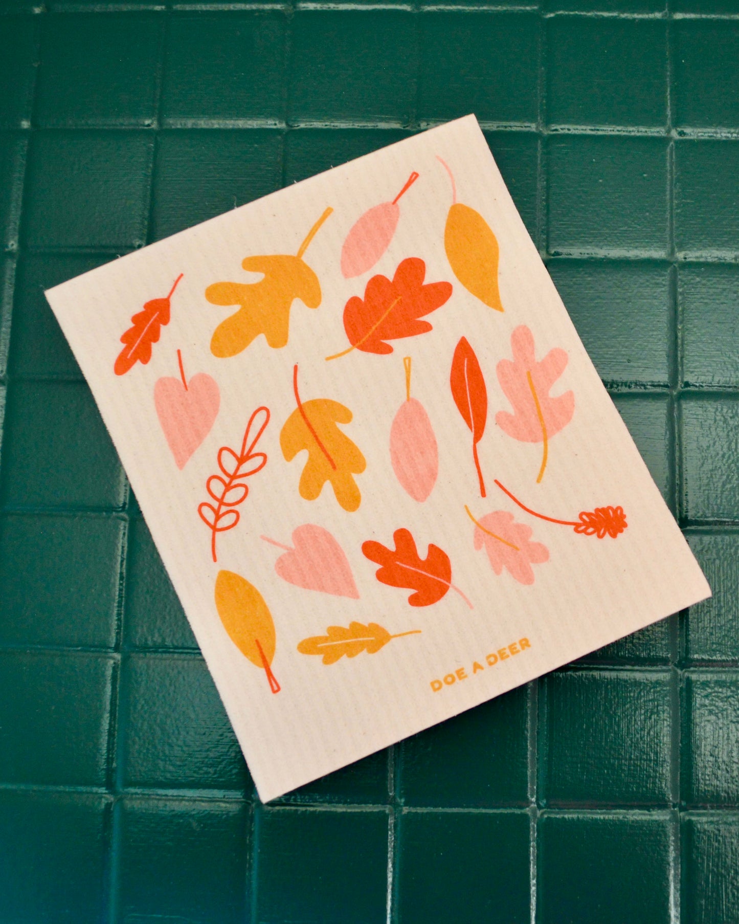 Leaves Swedish Dishcloth
