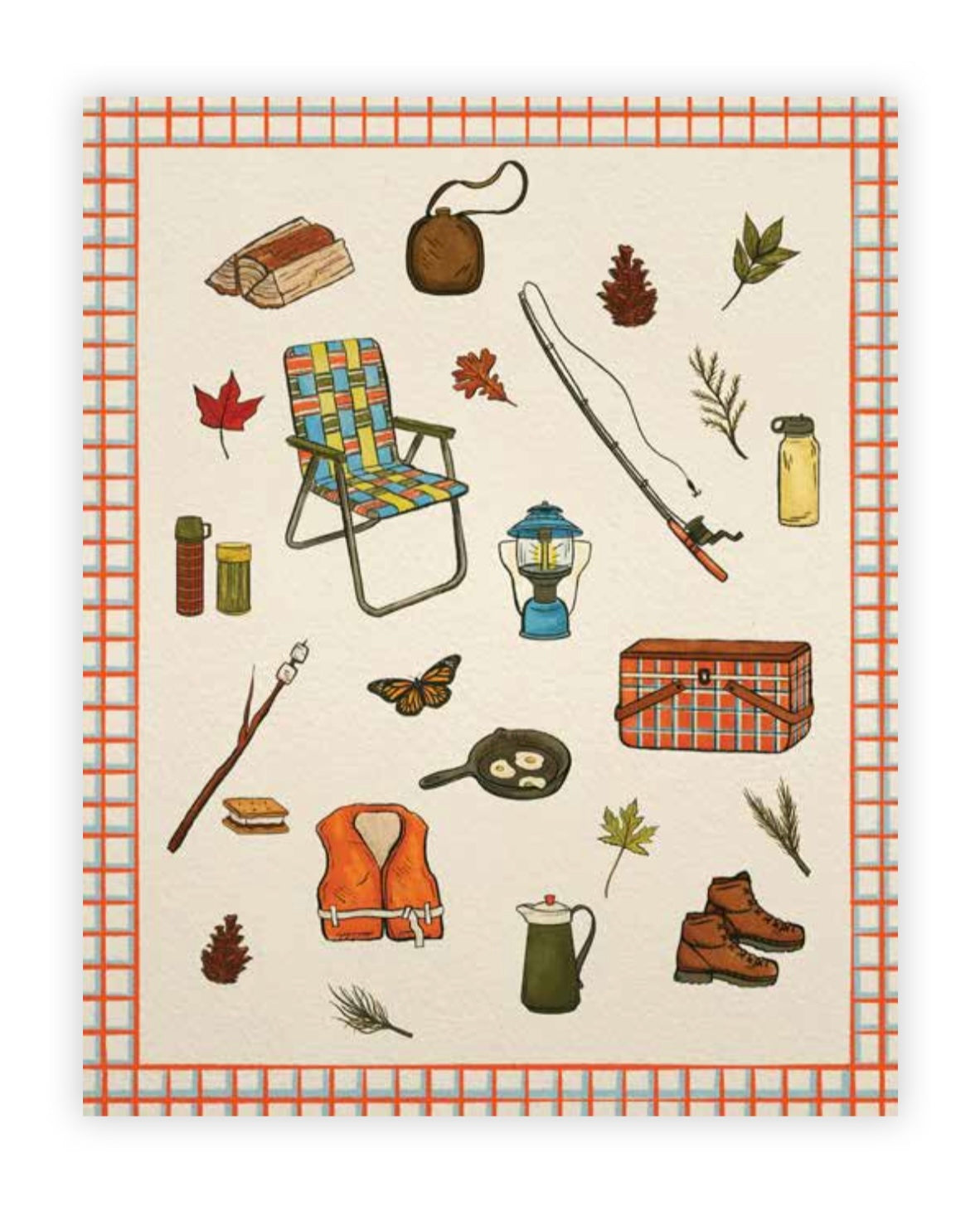 Retro Camping Print