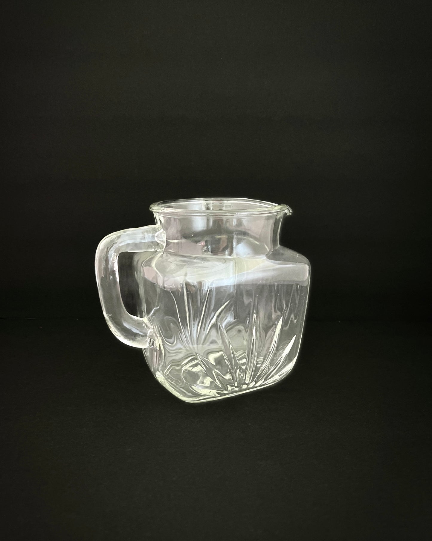 Vintage Starburst Glass Pitcher