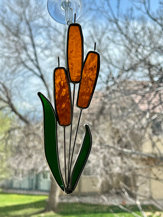Stained Glass Cattail
