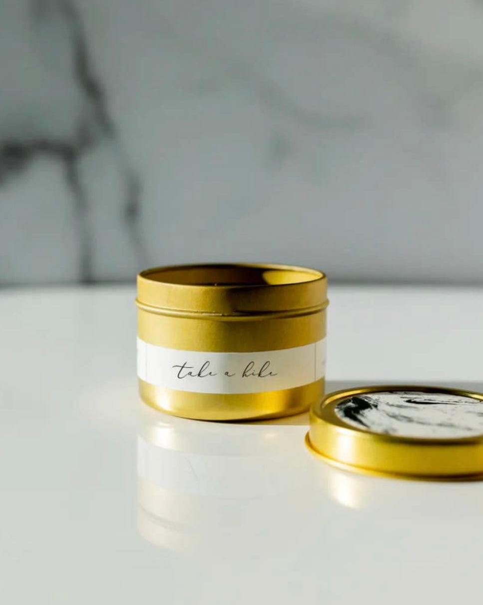 Gold Travel Tin Candle