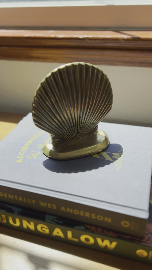 Brass Shell Bookend