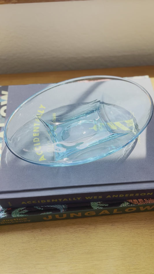 Blue MCM Glass Dish