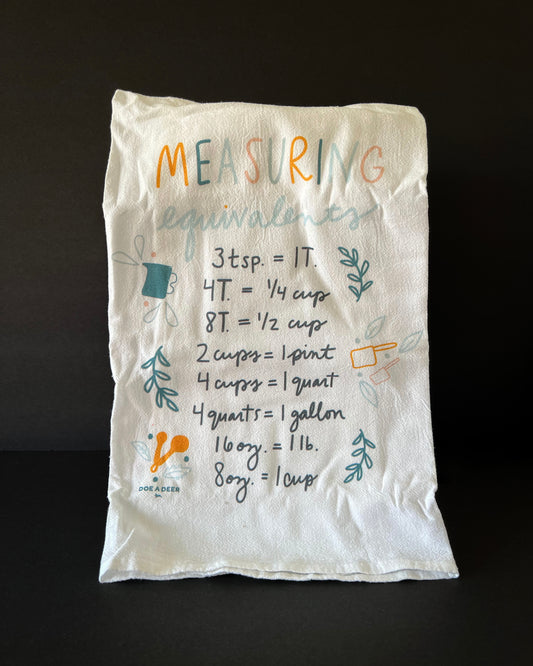 Measuring Equivalents - Flour Sack Towel