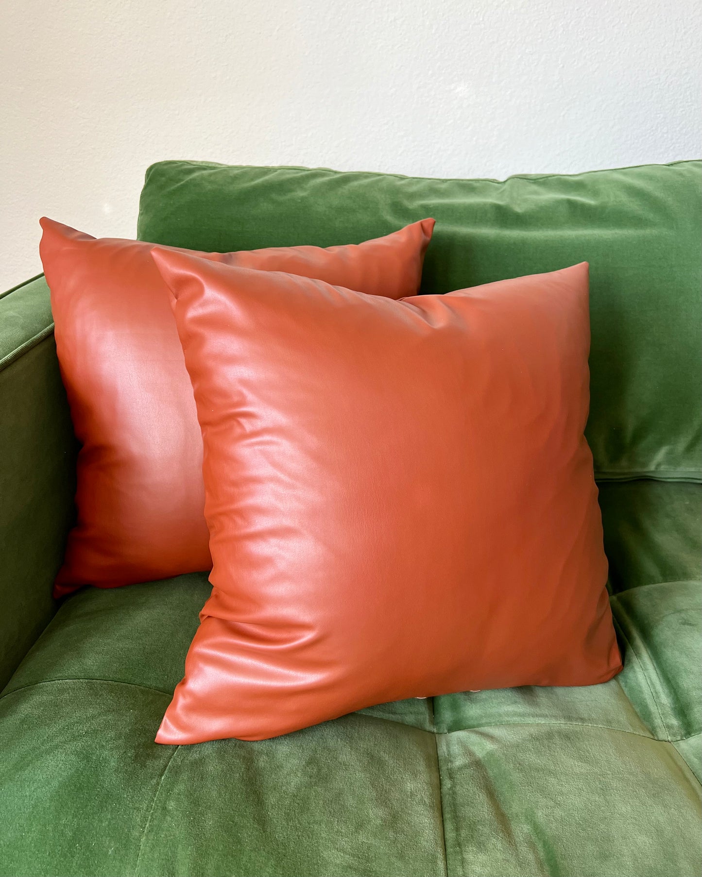 Faux Leather Pillow Case