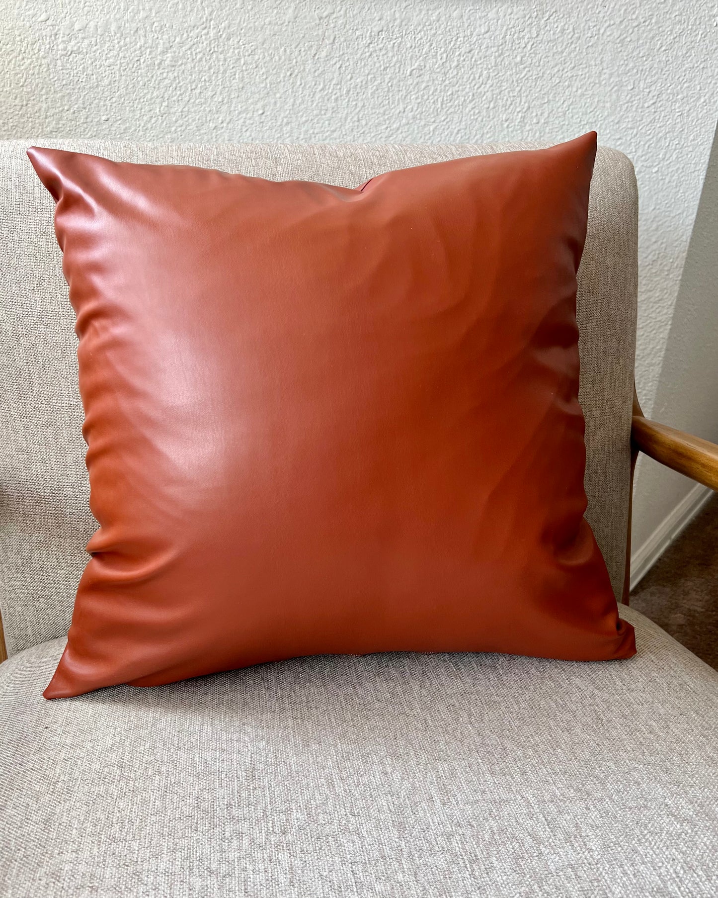 Faux Leather Pillow Case